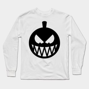 Halloween Pumpkin (Jack O’Lantern / Emoticon / 1C) Long Sleeve T-Shirt